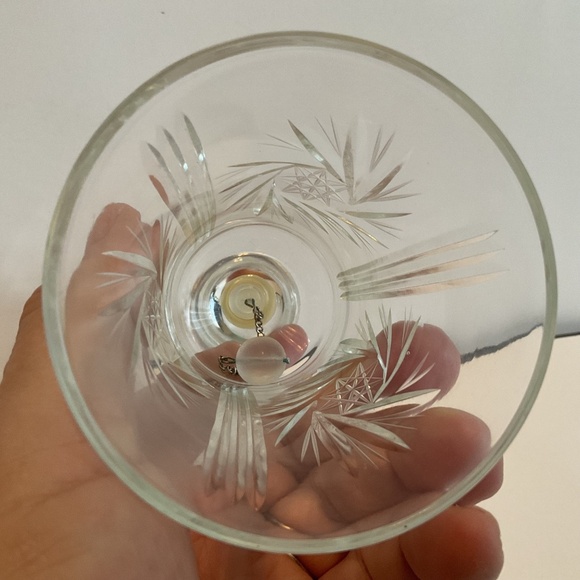 Vintage crystal bell and crystal ring holder for your bedroom dresser-  used - Picture 4 of 7